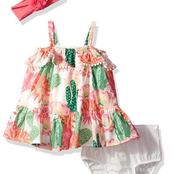 The Children's Place Baby Girl Cactus Dress set - Picture 1 of 9